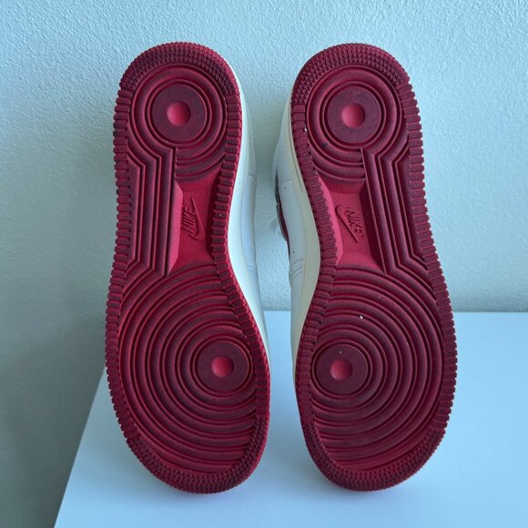 Nike Air Force 1 Mid '07 White University Red Sneakers Size 10 - Picture 11 of 13